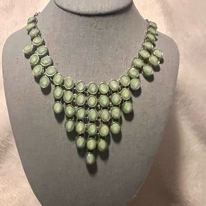 Bib Collar Statement Mint Green Choker Necklace